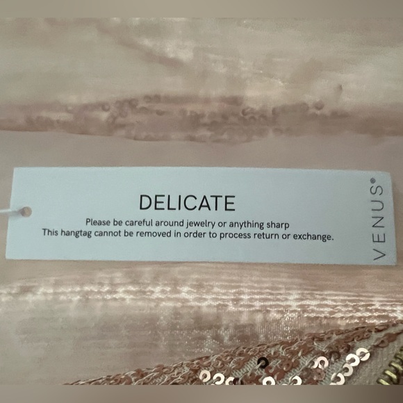 NWT Venus Blush Pink Sequin with Gold Hardware Zip Jacket - Picture 6 of 10